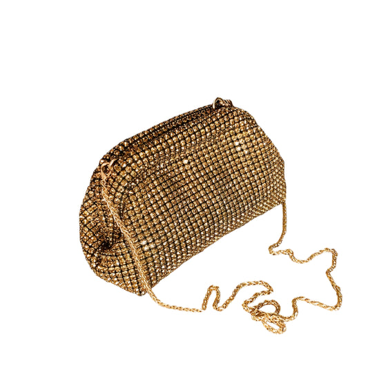 Kleine Umhängetasche für Damen – Luxus-Designerhandtasche mit Gold- und Silberkette für Abende, Partys und Veranstaltungen