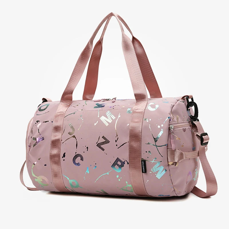 Gym Yoga Sport Dance Bag For Girl Boy Graffiti Letters Printing Fitness