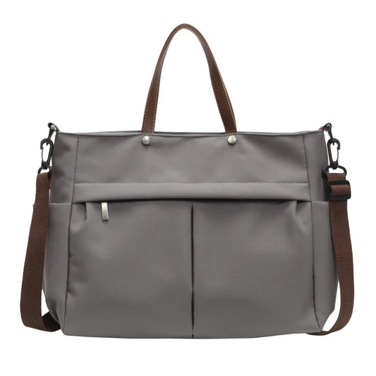 Stylish Nylon Tote Bag for Women – A4 Laptop Shoulder Bag, Designer Briefcase for Students & Commuters"