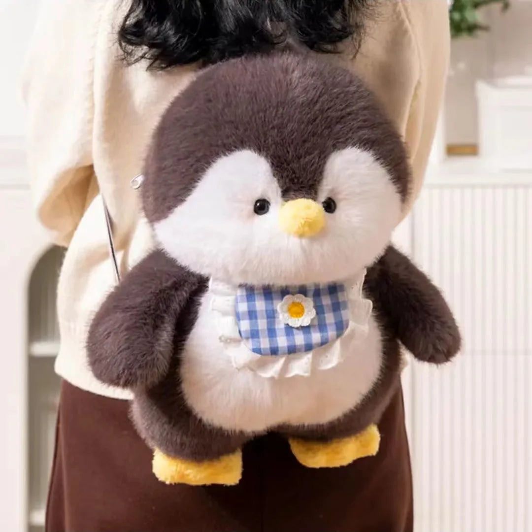 Kawaii Penguin Plush Animal Backpack – Cute Cartoon Shoulder Bag for Girls & Women, Trendy Fashion Rucksack Knapsack