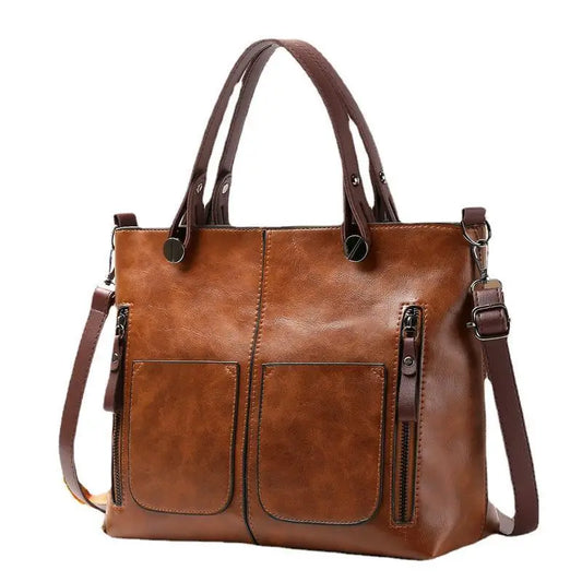 Lehrertasche aus PU-Leder für Damen – Retro-Umhängetasche im klassischen Stil für den täglichen und beruflichen Gebrauch