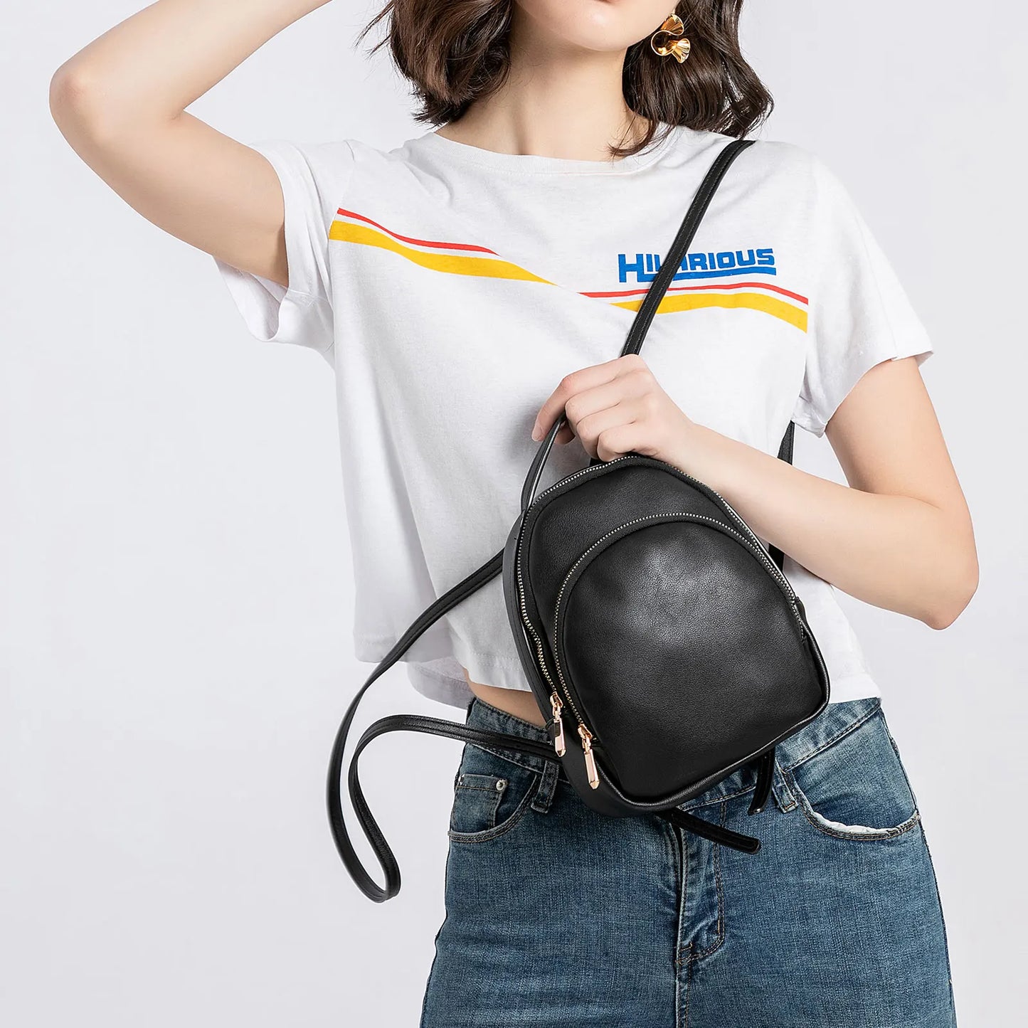 Miniature Backpack for Women – Cute PU Leather Travel Purse & Fashion Shoulder Bag