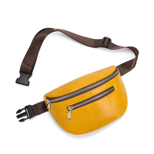Damen-Bauchtasche aus Leder – modische Hüfttasche mit verstellbarem Riemen und vielseitigem Design
