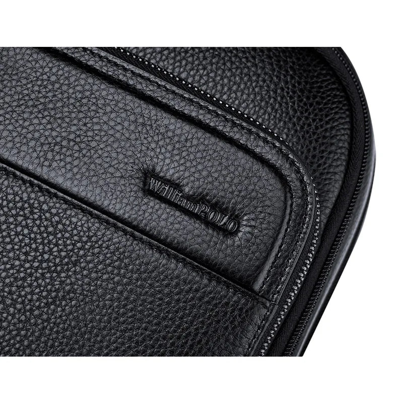 Genuine Leather Men’s Backpack – Large Capacity Laptop Bag, Fashionable Travel & Commuter Rucksack for Work or Leisure