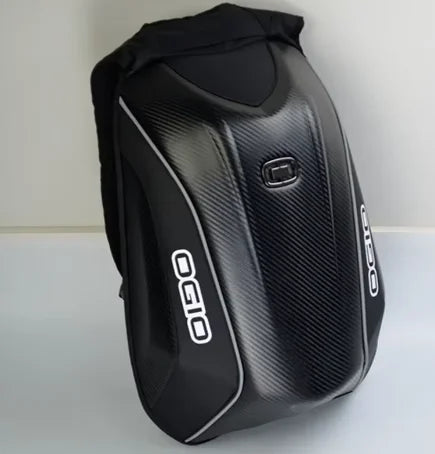 Ogio 30–48 l Carbonfaser-Motorradrucksack – wasserdichte Hartschalen-Renntasche für Integralhelme, MX- und Motocross-Ausrüstung