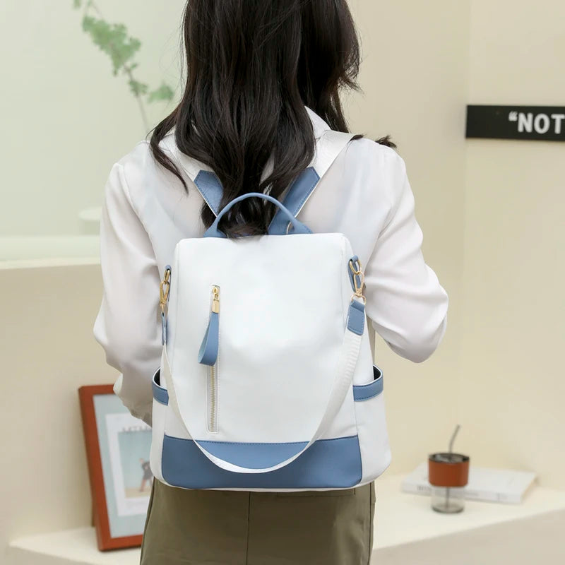 Stylish Women's Nylon Backpack – Lightweight Waterproof Shoulder Bag for Daily Use & Travel
