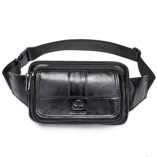 Unisex Luxus-Gürteltasche aus Leder – Sling- und Bauchtasche aus echtem Leder für den täglichen Gebrauch