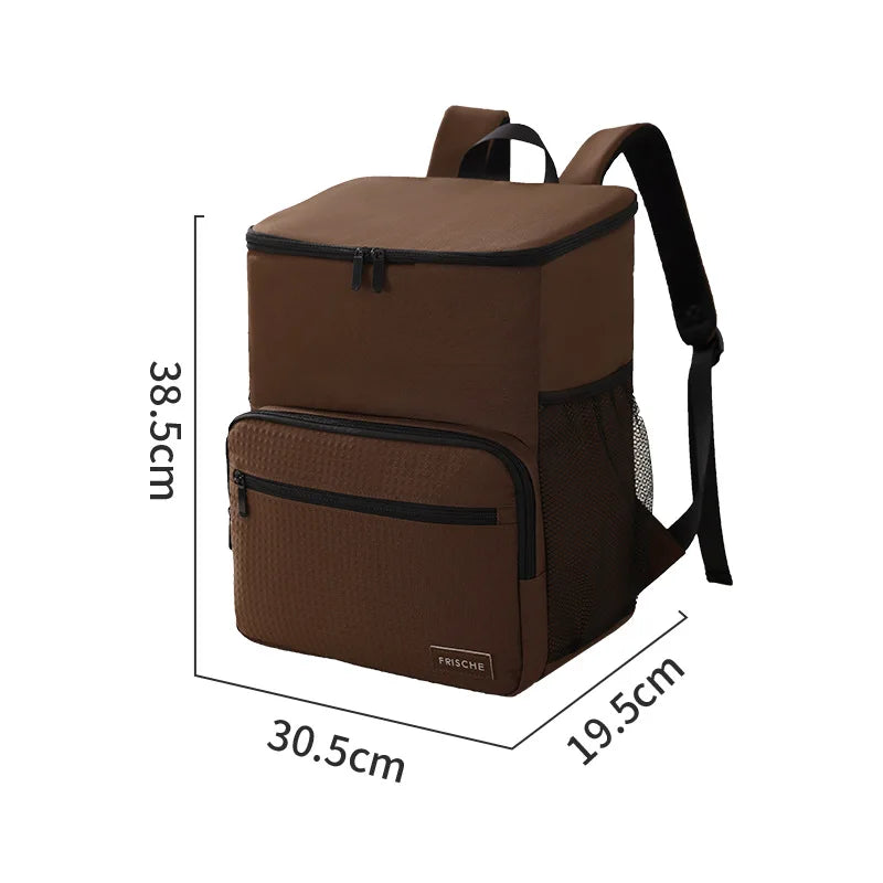 Isolierter Kühlrucksack – Wasserdichte Reisetasche mit großem Fassungsvermögen und PEVA-Futter, Oxford-Stoff, ideal für Bier, Eis und Outdoor