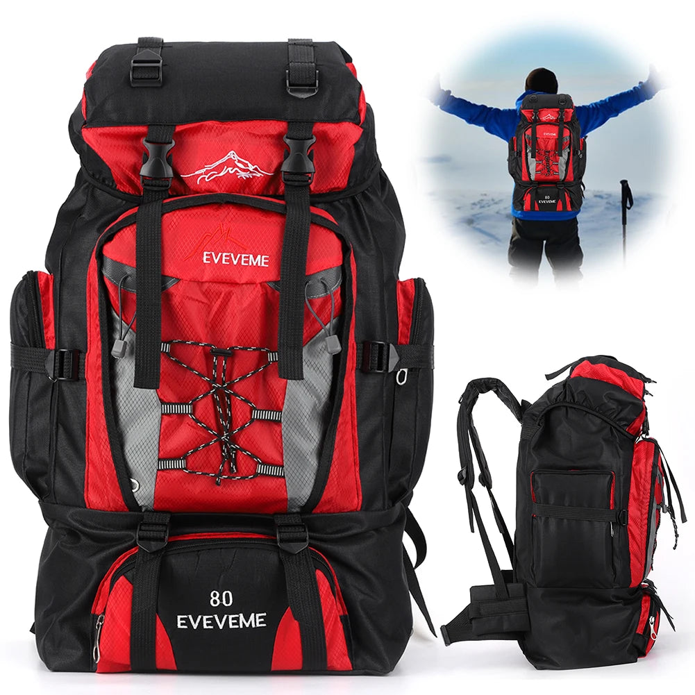80L wasserdichter Reiserucksack – Großer Outdoor-Wander- und Campingrucksack zum Bergsteigen