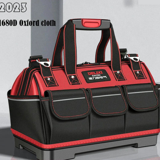 680D Oxford-Werkzeugtasche – Wasserdichter professioneller Elektriker-Organizer mit mehreren Fächern für Schraubenschlüssel und Werkzeuge