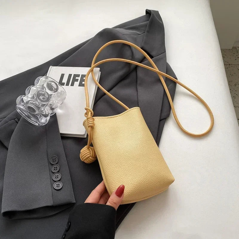 Women Leather Small Crossbody Bag Designer Cell Phone Bag