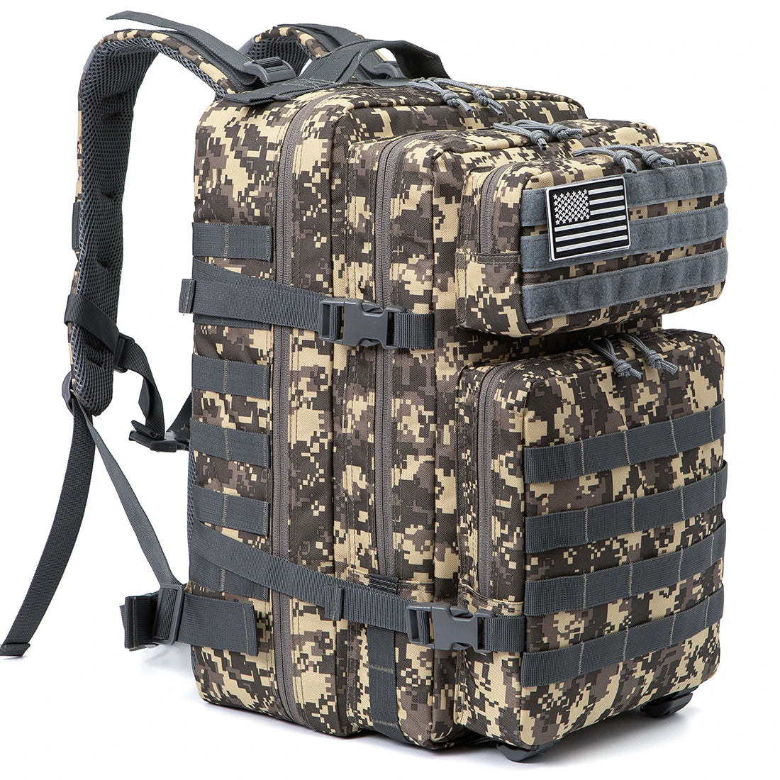 Taktischer Militärrucksack für Herren – Robuster Jagd-, Camping- und Wanderrucksack mit Molle-System