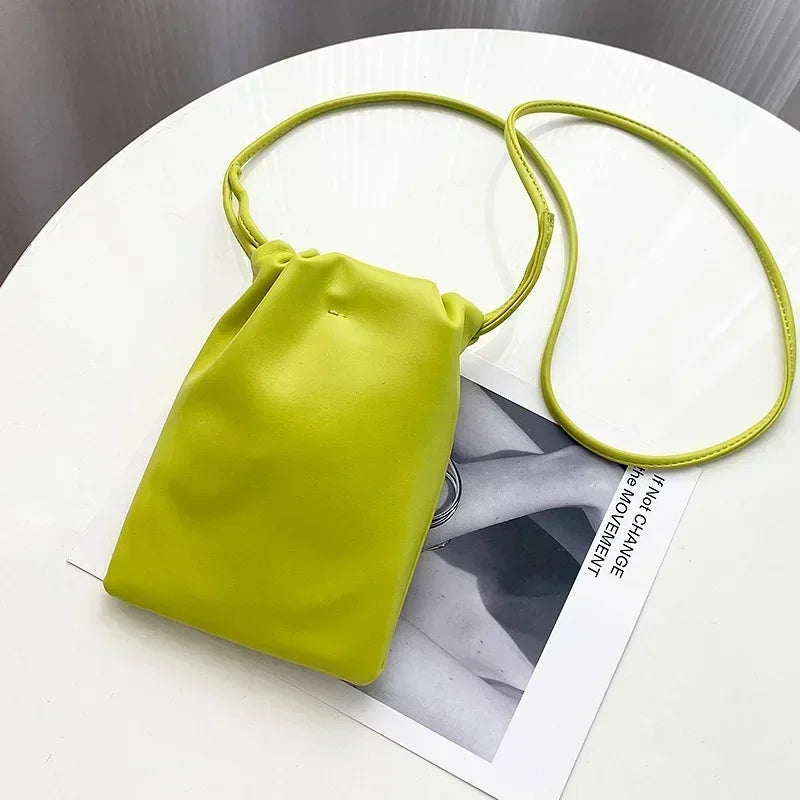 Women Leather Small Crossbody Bag Designer Cell Phone Bag