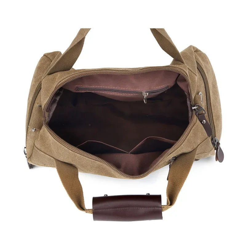 Durable Canvas Gym Duffel Bag – Multifunction Travel & Fitness Handbag for Men & Women
