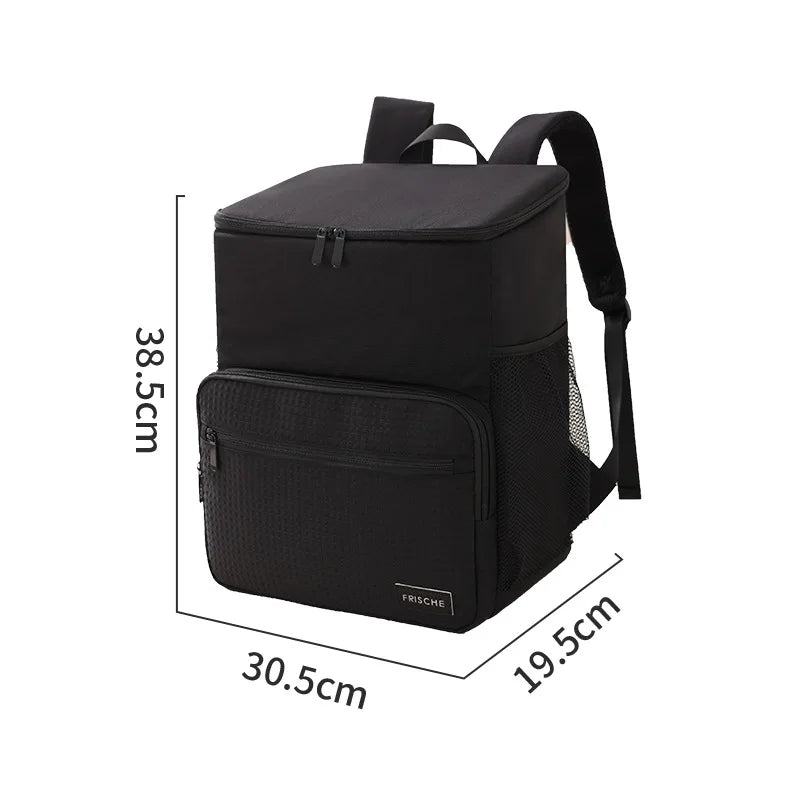 Isolierter Kühlrucksack – Wasserdichte Reisetasche mit großem Fassungsvermögen und PEVA-Futter, Oxford-Stoff, ideal für Bier, Eis und Outdoor