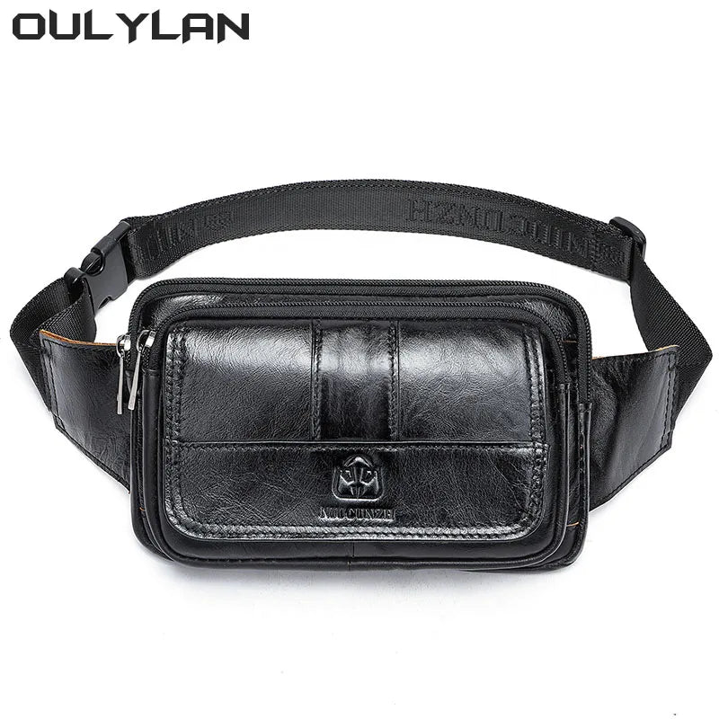 Unisex Luxus-Gürteltasche aus Leder – Sling- und Bauchtasche aus echtem Leder für den täglichen Gebrauch
