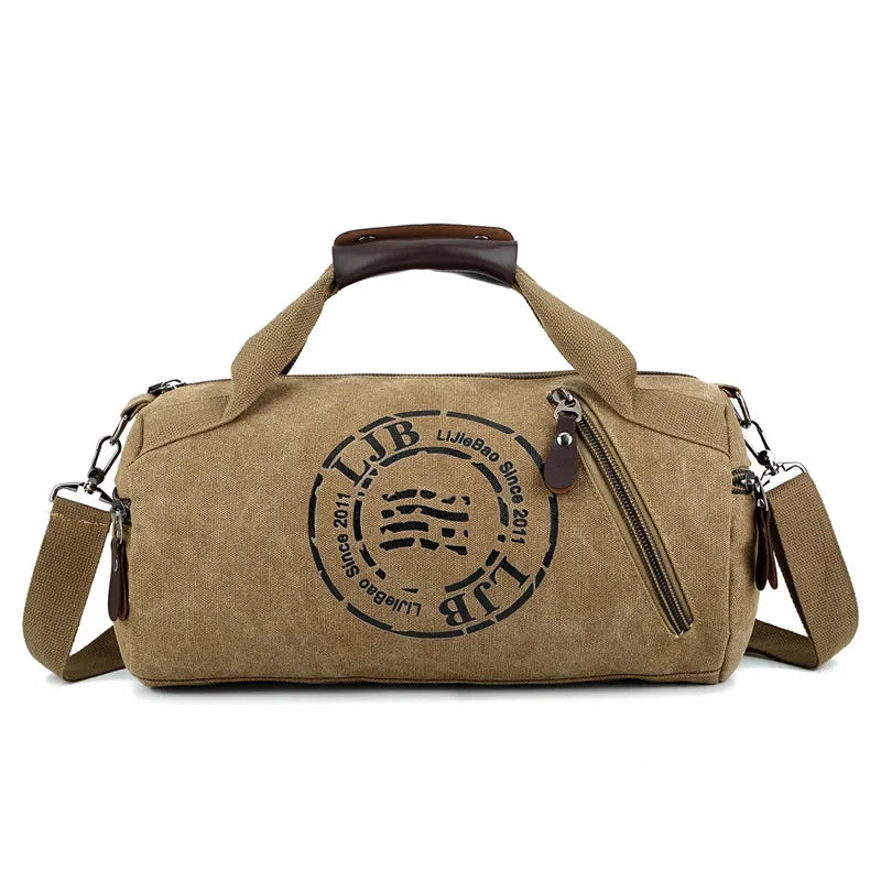 Durable Canvas Gym Duffel Bag – Multifunction Travel & Fitness Handbag for Men & Women