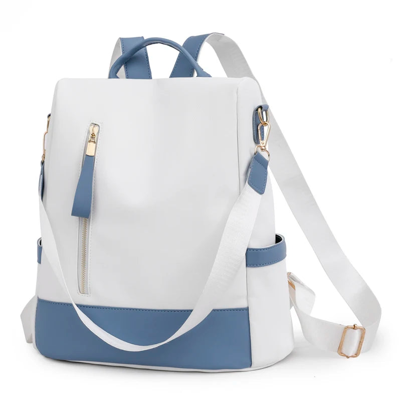 Stylish Women's Nylon Backpack – Lightweight Waterproof Shoulder Bag for Daily Use & Travel
