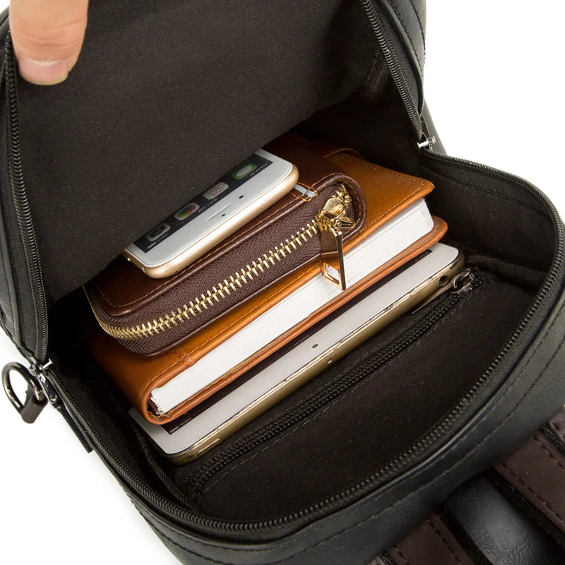 Vintage Umhängetasche für Herren – Wasserdichter Messenger aus PU-Leder für den täglichen Gebrauch und auf Reisen