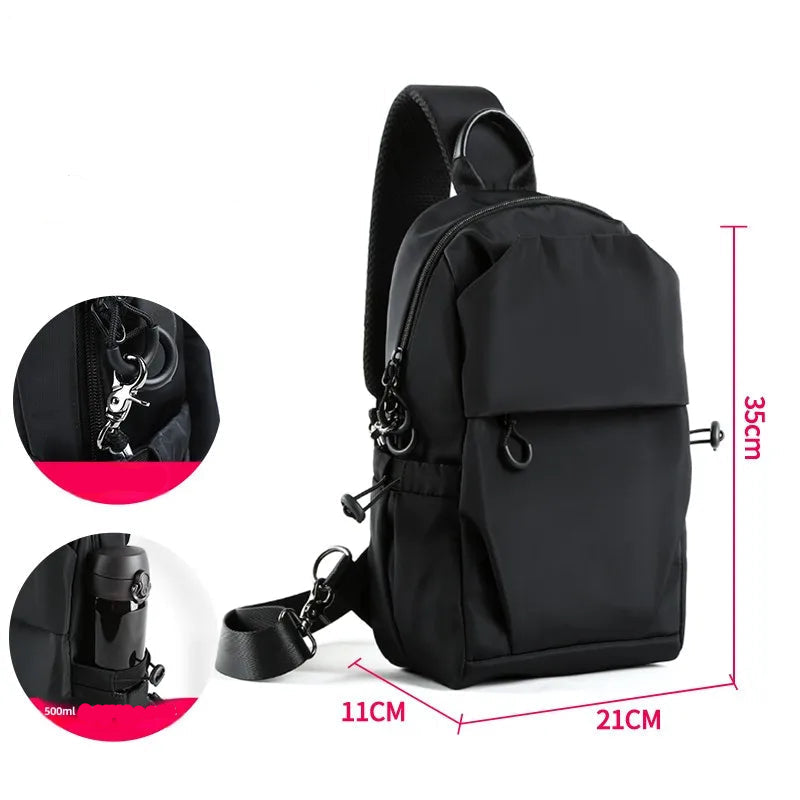 Wasserdichte Oxford-Umhängetasche für Herren – Lässiger Sport-Schulterrucksack &amp; Messenger-Stil