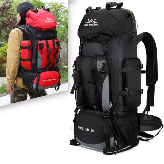 80L Travel Backpack Camping Large Hiking Rucksack Waterproof Outdoor Mountaineering
