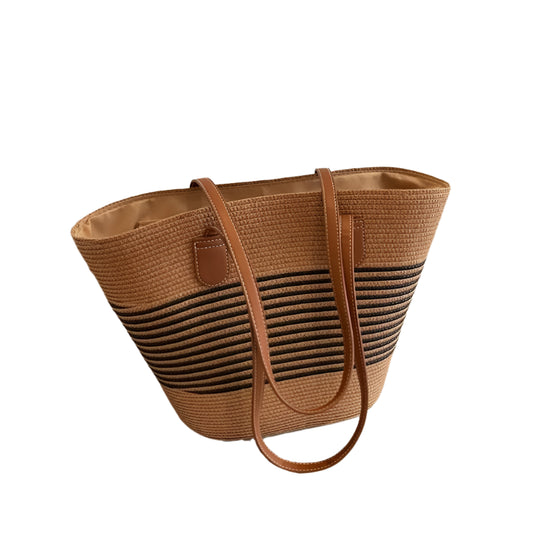 Women's Large Straw Beach Bag – Lightweight Summer Shoulder Tote for Vacation & Travel