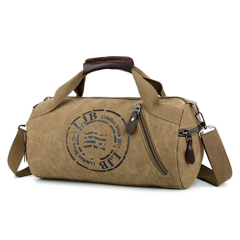Durable Canvas Gym Duffel Bag – Multifunction Travel & Fitness Handbag for Men & Women