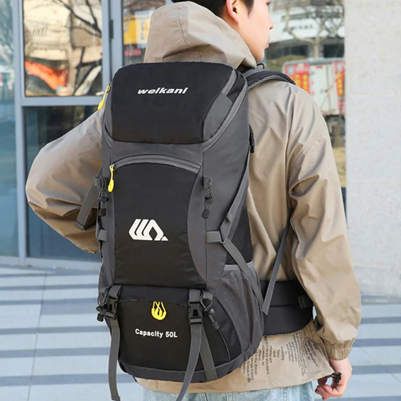 50L wasserdichter Wanderrucksack – Reise- und Campingrucksack mit großem Fassungsvermögen