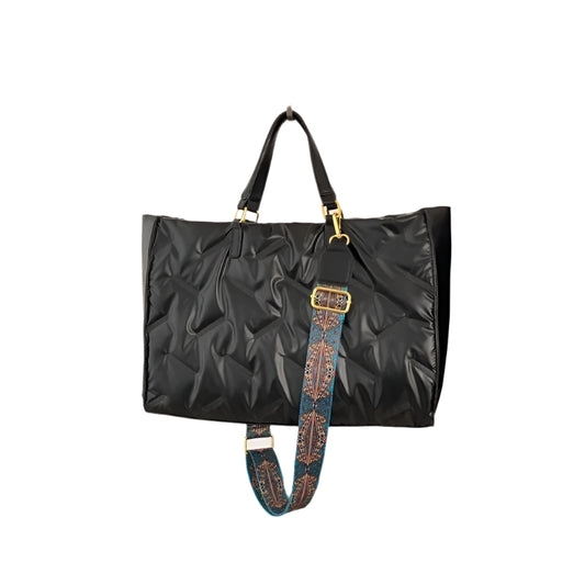 Luxury Quilted Nylon Tote Bag – Large Padded Designer Handbag for Women, Winter Shoulder & Crossbody Style