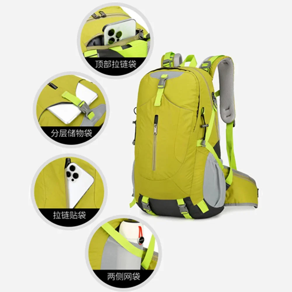 40L wasserdichter Wanderrucksack – Outdoor-Reise-Tagesrucksack für Camping, Trekking &amp; Klettern