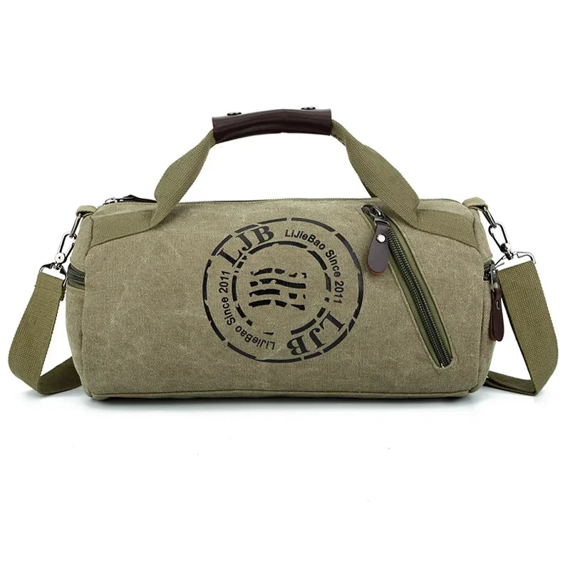 Durable Canvas Gym Duffel Bag – Multifunction Travel & Fitness Handbag for Men & Women