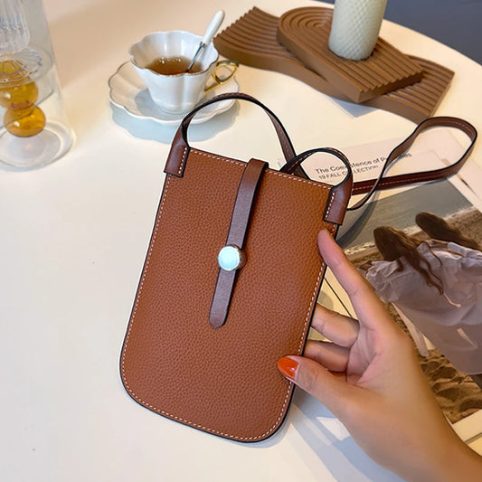 GENUINE LEATHER Cowhide Mobile Phone Bag Lightweight