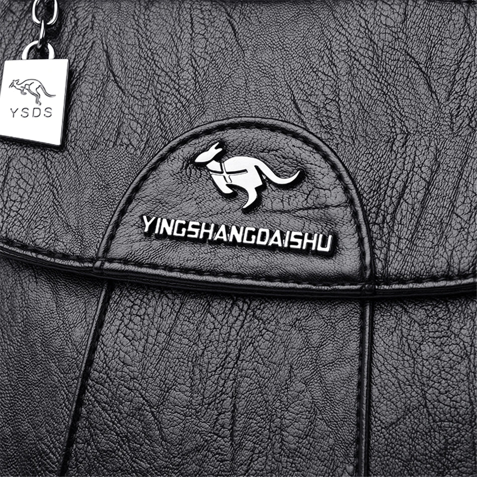 VANDERWAH Women’s Soft Leather Backpack – Stylish & Lightweight Fashion Bag for Daily Use in