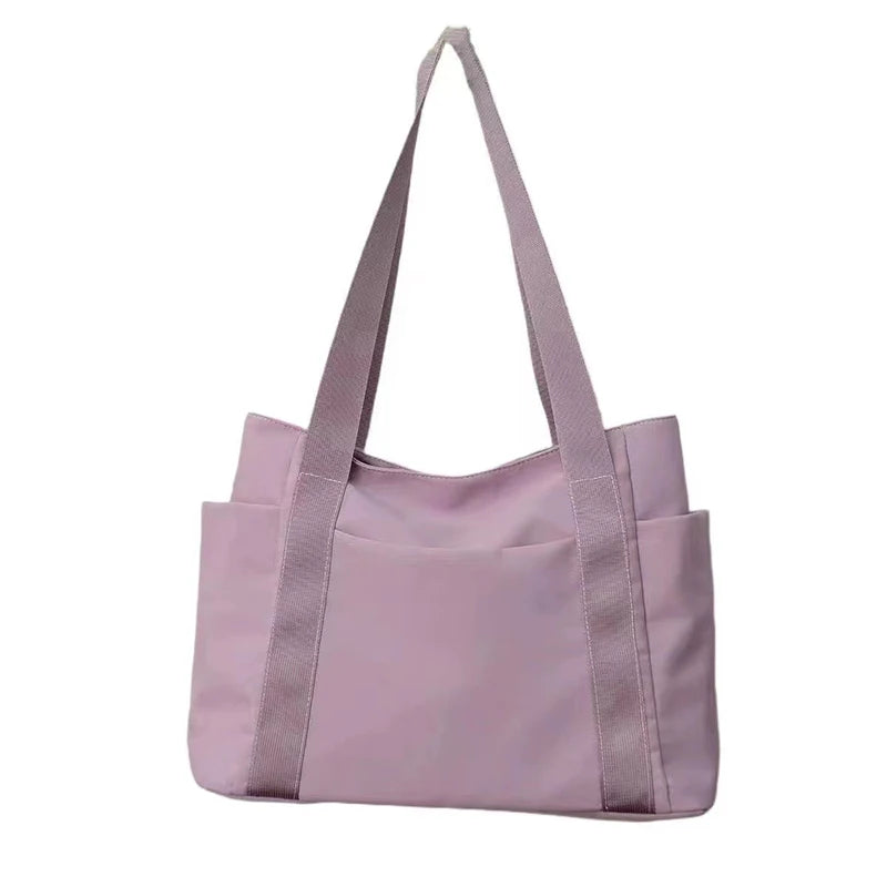 Large Nylon Tote Bag – Stylish College Shoulder Bag for Work, Commuting & Daily Carry