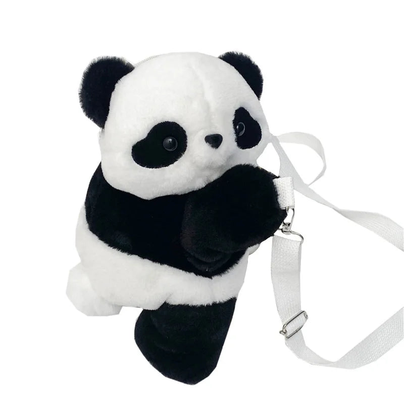 Cute Panda Animal Backpack – Cartoon Plush Shoulder Bag for Kids, Girls’ School Bag, Travel & Birthday Gift