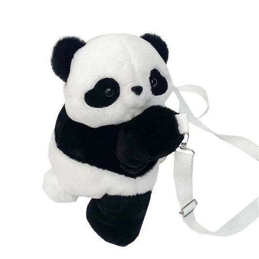 Cute Panda Animal Backpack – Cartoon Plush Shoulder Bag for Kids, Girls’ School Bag, Travel & Birthday Gift