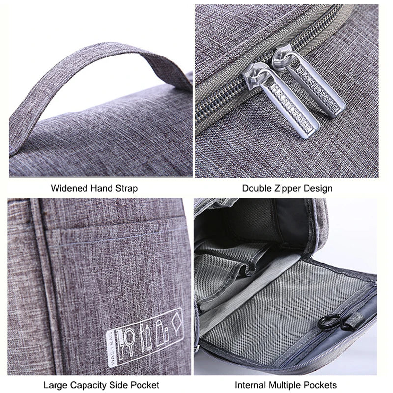 Hanging Travel Toiletry Bag – Portable Cosmetic & Makeup Organizer for Women & Men
