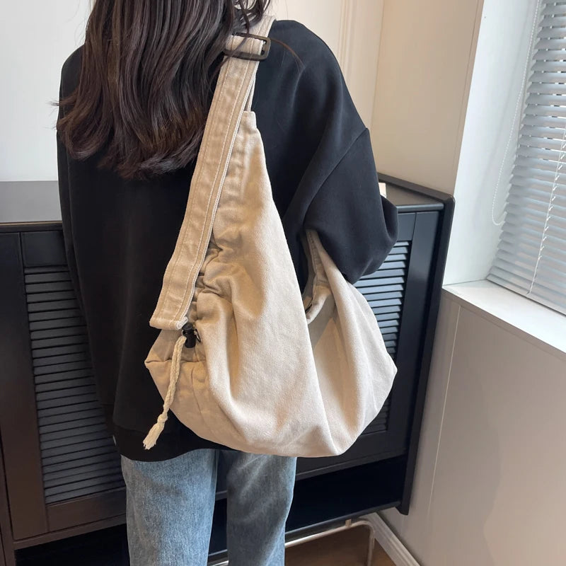 Large Capacity Canvas Crossbody Shoulder Bag For Women