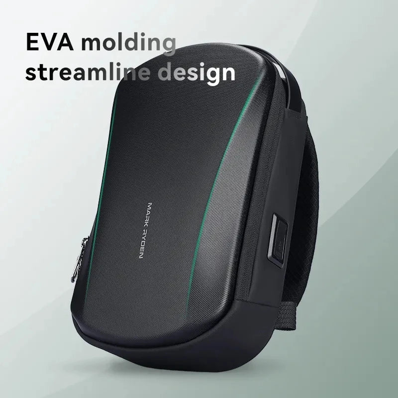 Mark Ryden Futuristischer Sling-Rucksack – Umhängetasche mit USB-Ladefunktion für Reisen und den täglichen Gebrauch