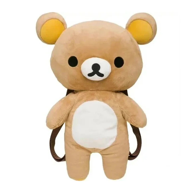 Rilakkuma Plush Backpack – Cute Kawaii Anime Bear Bag for Women, Girls & Kids
