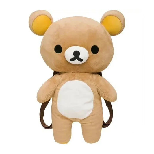 Rilakkuma Plush Backpack – Cute Kawaii Anime Bear Bag for Women, Girls & Kids