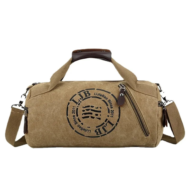 Durable Canvas Gym Duffel Bag – Multifunction Travel & Fitness Handbag for Men & Women