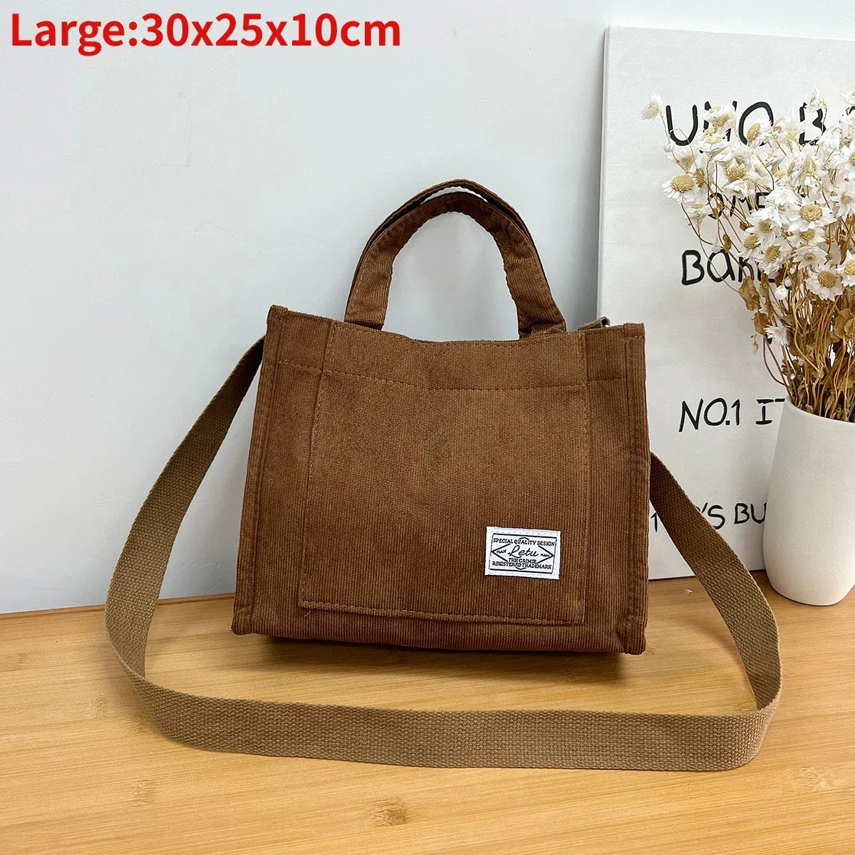 Retro-Tragetasche aus Canvas für Damen – Lässige Umhängetasche in kleinen und großen Größen erhältlich
