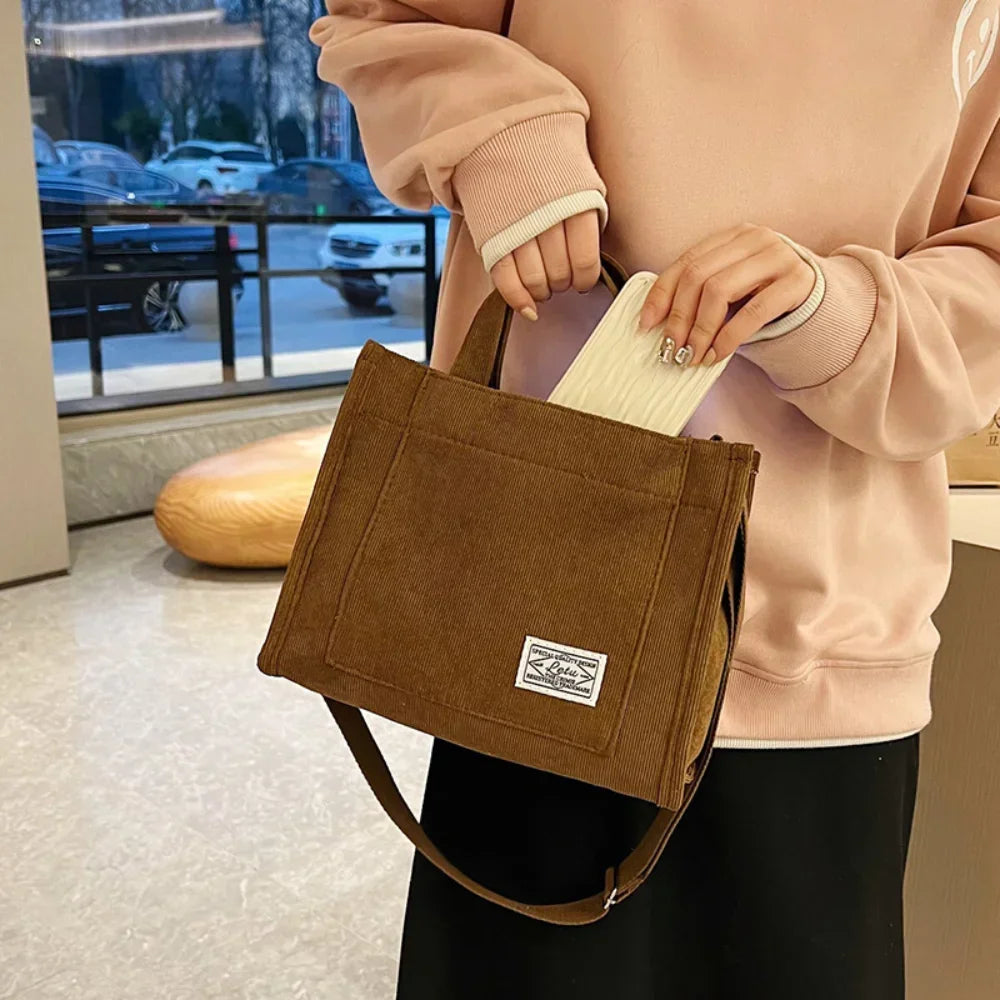 Retro-Tragetasche aus Canvas für Damen – Lässige Umhängetasche in kleinen und großen Größen erhältlich