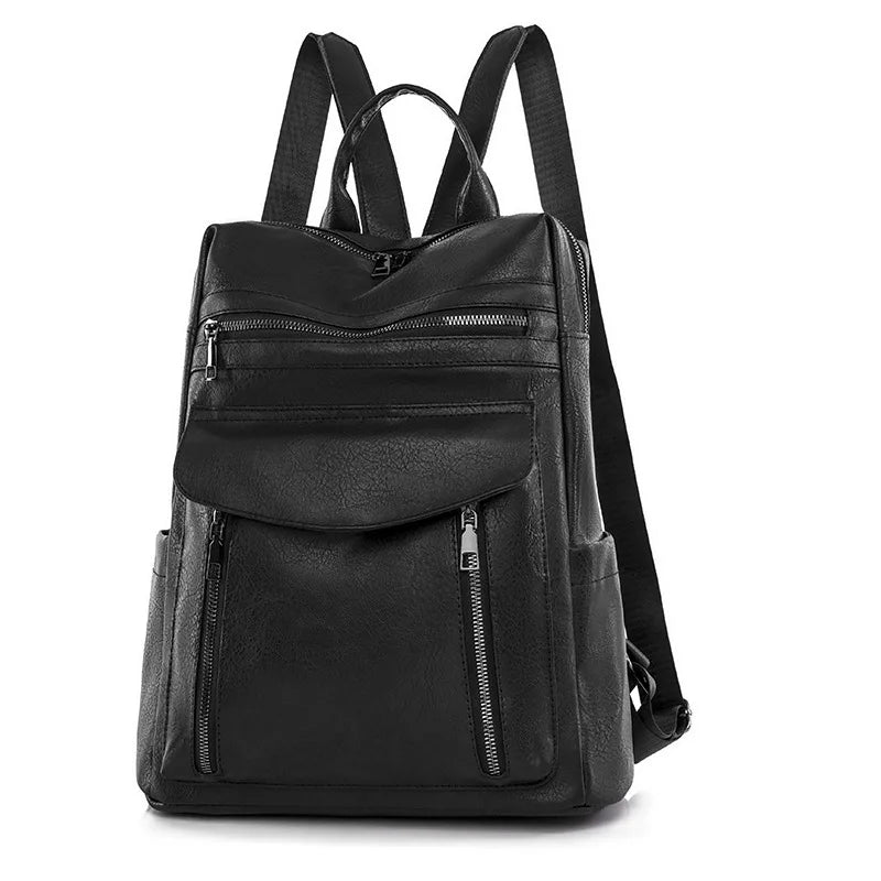 Stylish PU Leather Backpack for Women – Lightweight iPad Daypack for Work, Travel & Daily Use