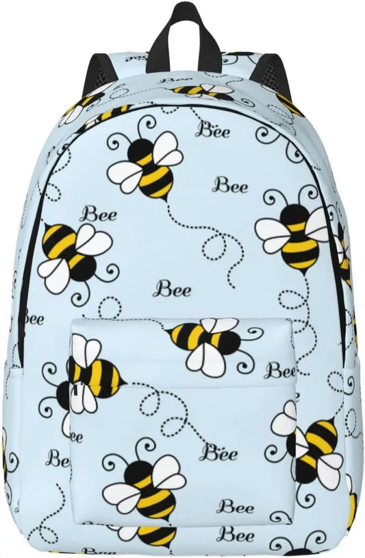 Honey Bee Canvas Laptop-Rucksack – Leichter Unisex-Tagesrucksack für Reisen und Outdoor