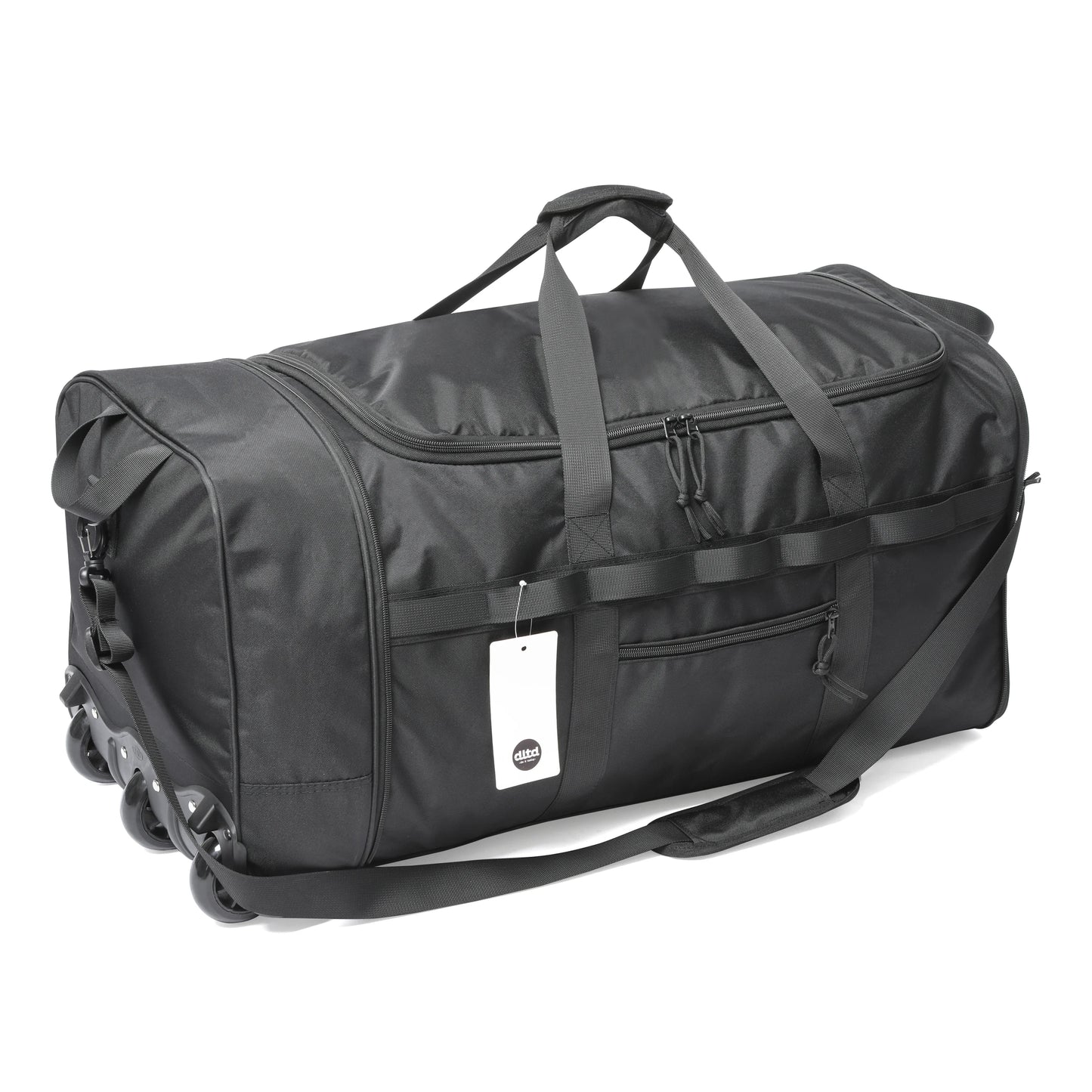 Reisetasche für Herren mit großem Fassungsvermögen – Strapazierfähige Reisetasche aus Oxford-Stoff mit Trolley-Fach | Robust, geräumig und rollbereit