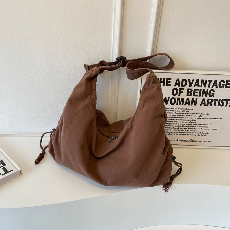 Large Capacity Canvas Crossbody Shoulder Bag For Women