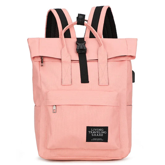 Laptop-Rucksack zum Umklappen für Damen – Lässiger Tagesrucksack für Mädchen, Schule und Reisen"