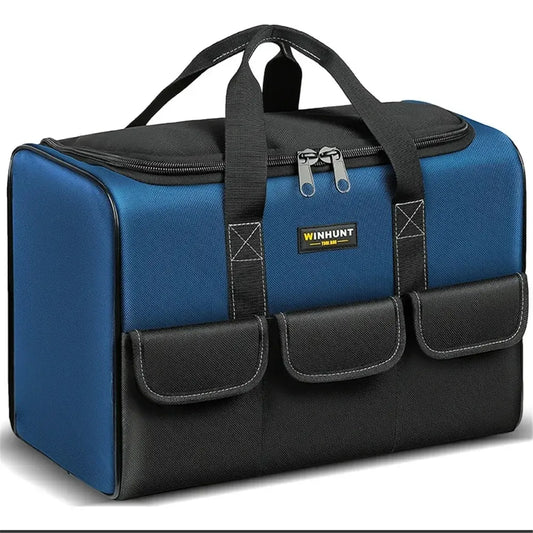 Wasserdichte Werkzeugtasche mit 30 % mehr Kapazität – Werkzeugtasche mit mehreren Taschen für Elektriker und Bauunternehmer